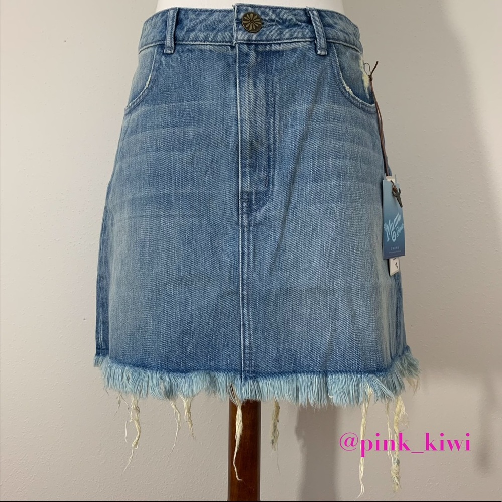 Show Me Your Mumu Atlanta A Line Denim Skirt